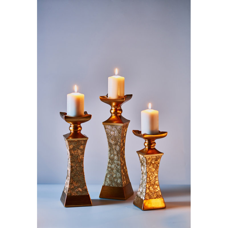 Mercer41 3 Piece Plastic Candlestick Set & Reviews Wayfair